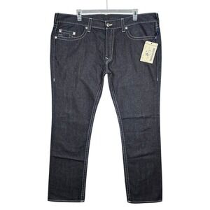 True Religion Jeans Mens 44 Rocco Skinny No Flaps Body Rinse‎ Dark Blue NEW $163